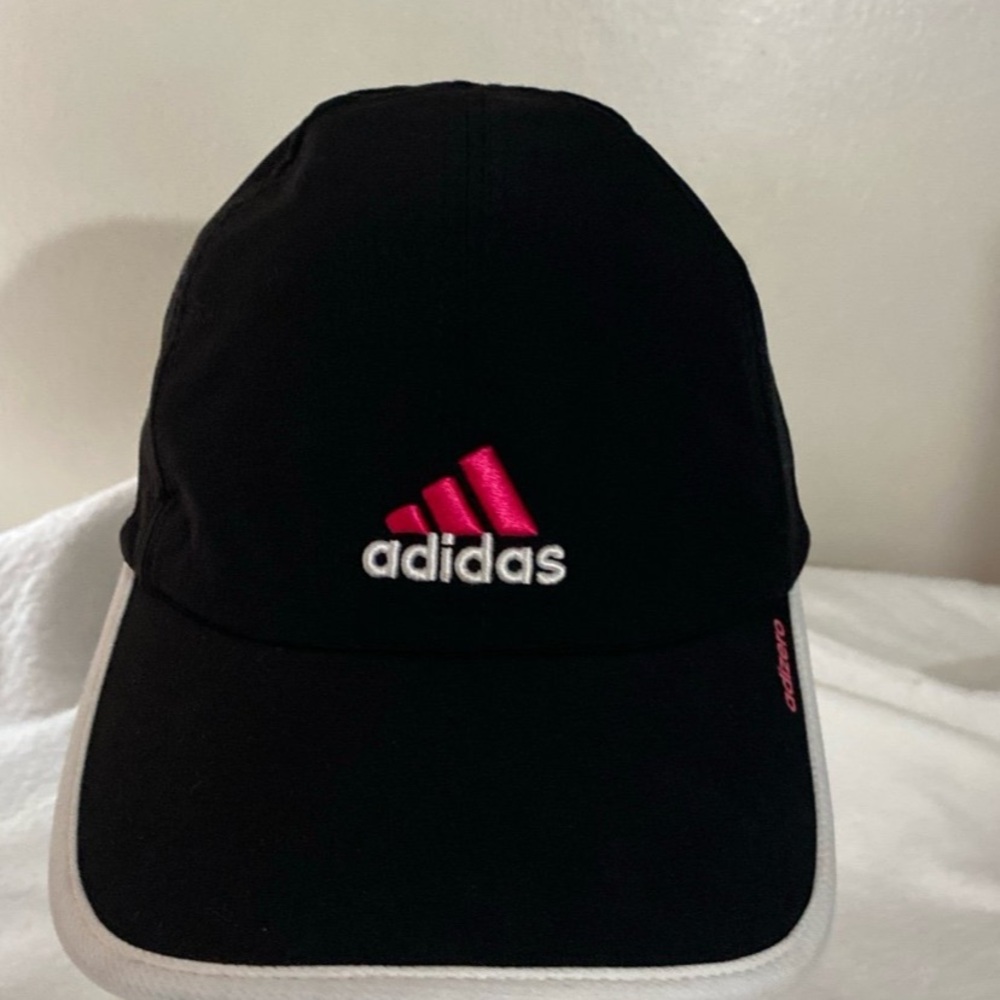 Adidas Black and Pink Women's Hat